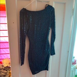 Windsor Black Asymmetrical Bodycon Dress